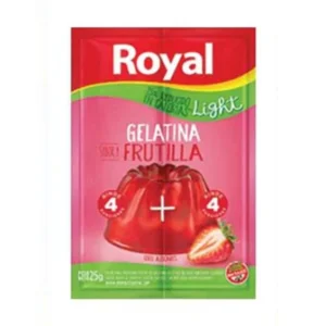 GELATINA LIGHT ROYAL FRUTILLA X25 GR